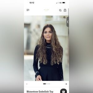 Aleeza Paris Rinestone Embellish top Size Extra Large NWT